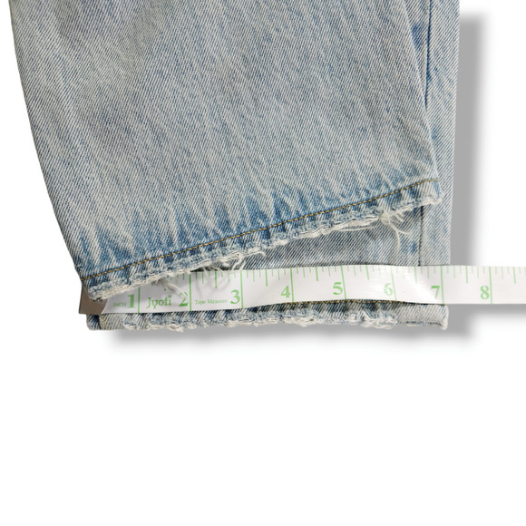 NWOT Pistola Charlie Distressed Button Fly Straight Leg Jeans Sz. 26x27 Blue - Picture 11 of 12